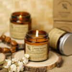 Soy Wax Scented Candle in Glass Jar – 5 Fragrances