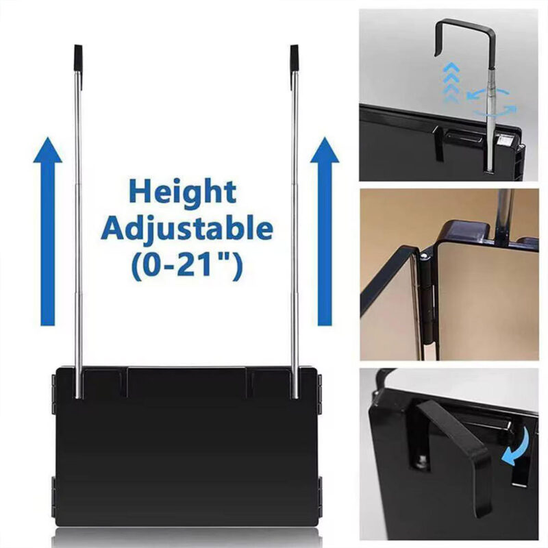 3 Way Hanging Vanity Mirror with LED Light, Adjustable Height