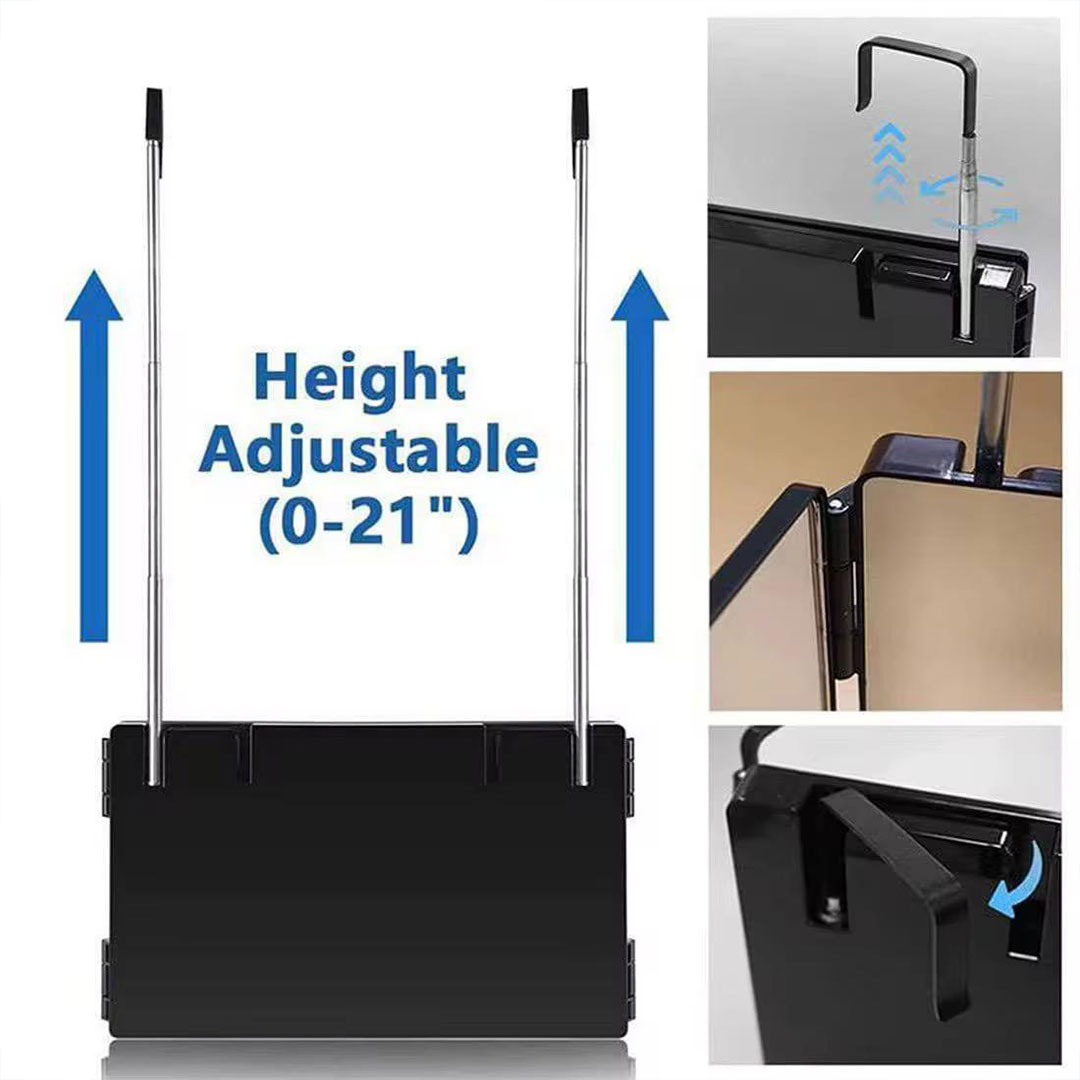 3 Way Hanging Vanity Mirror with LED Light, Adjustable Height