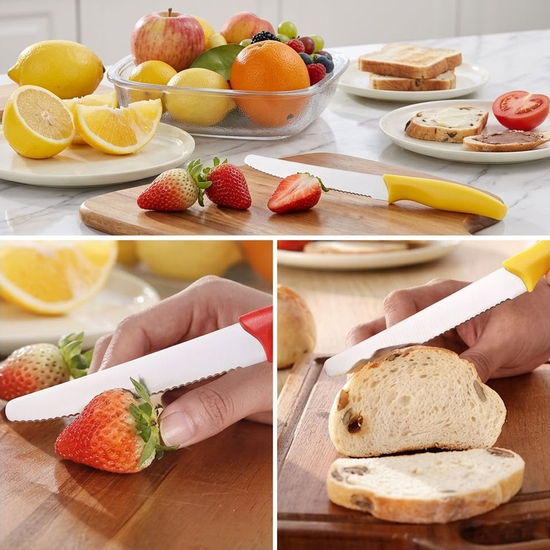 22cm Fruit Knife with Serrated Stainless Steel Blade