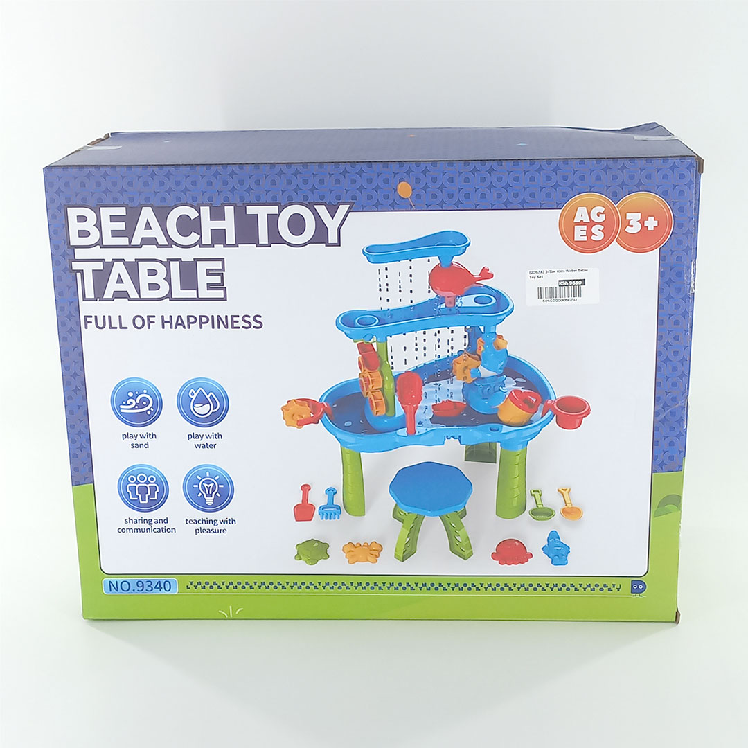 3 Tier Kids Water Table Toy Set with Sand Play Accessories