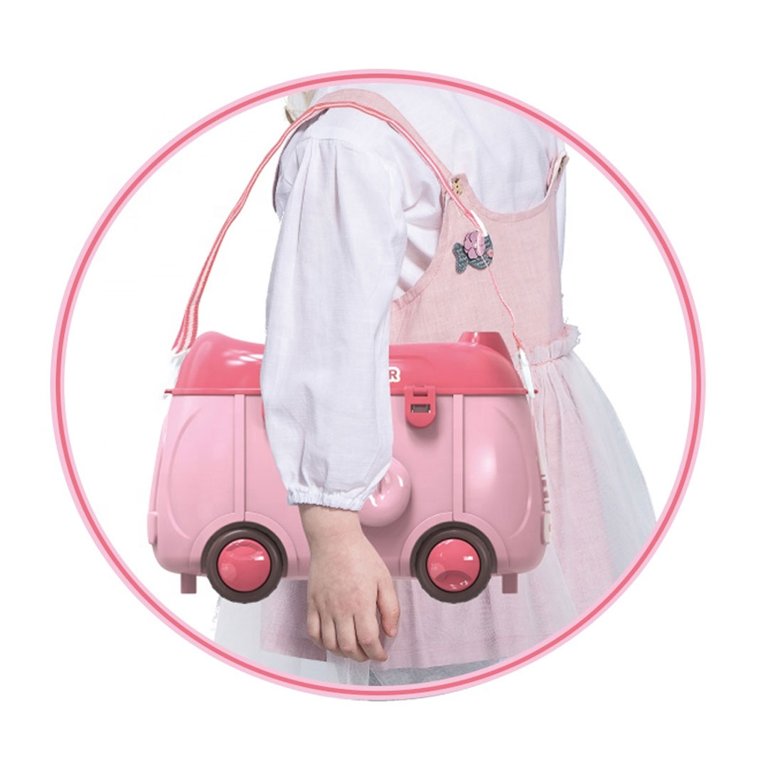 3 in 1 Kids Vanity Table Set with Ride On Suitcase