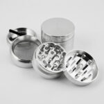 55mm 4pc Metal Herb Grinder with Pollen Catcher
