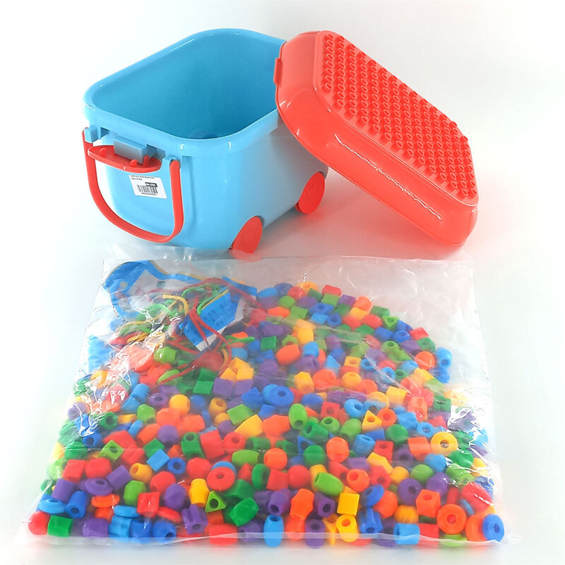 435pc Colorful Lacing & Stringing Bead Kit for Kids