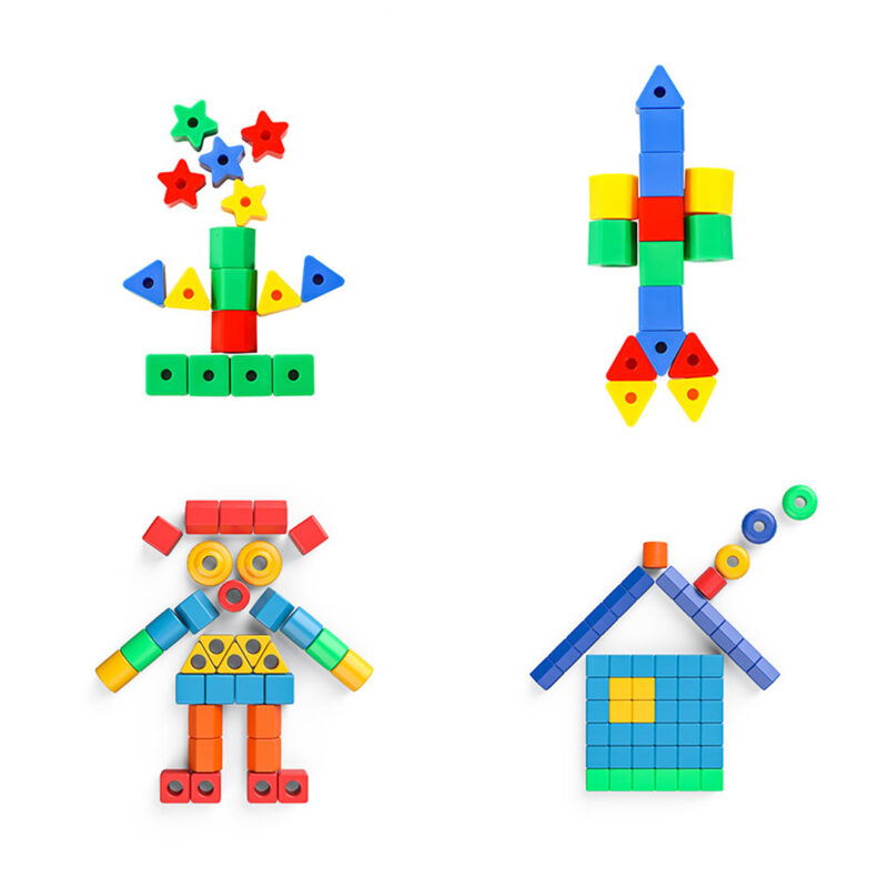 435pc Colorful Lacing & Stringing Bead Kit for Kids