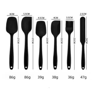 6pc Heat-Resistant Silicone Spatula Set