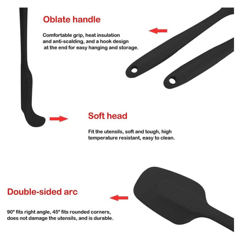 6pc Heat-Resistant Silicone Spatula Set