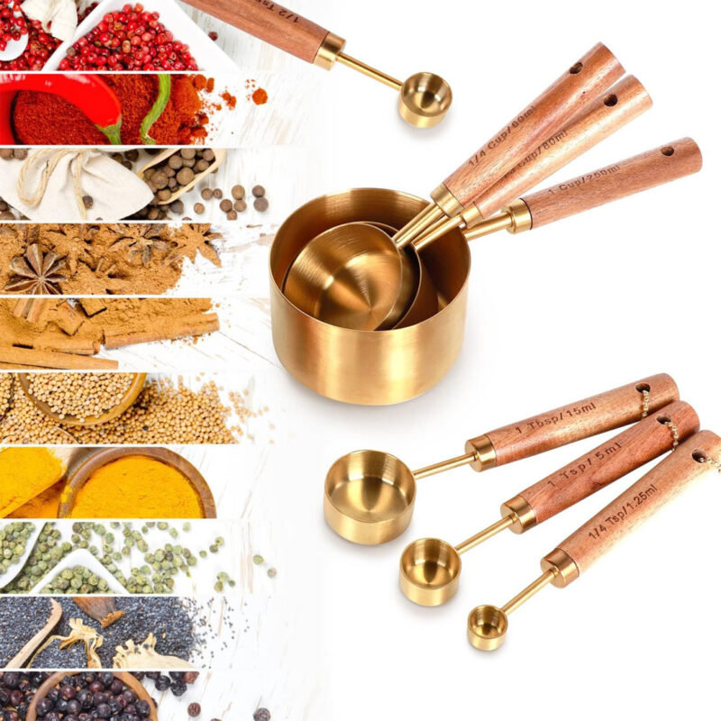 8pc-Gold-Stainless-Steel-Measuring-Cups-and-Spoons-Set-2 8pc Gold Stainless Steel Measuring Cups and Spoons Set