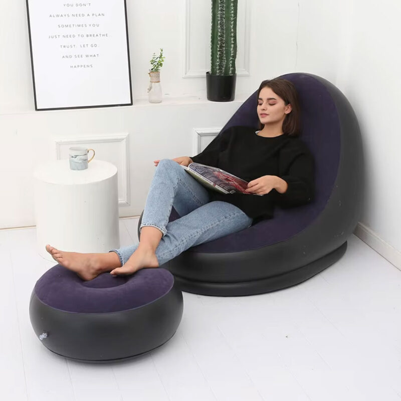Inflatable-Lazy-Sofa-with-Footrest-3 Inflatable Lazy Sofa with Footrest for Indoor and Outdoor Use