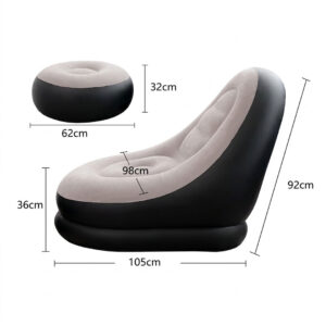 Inflatable-Lazy-Sofa-with-Footrest-5 Inflatable Lazy Sofa with Footrest for Indoor and Outdoor Use