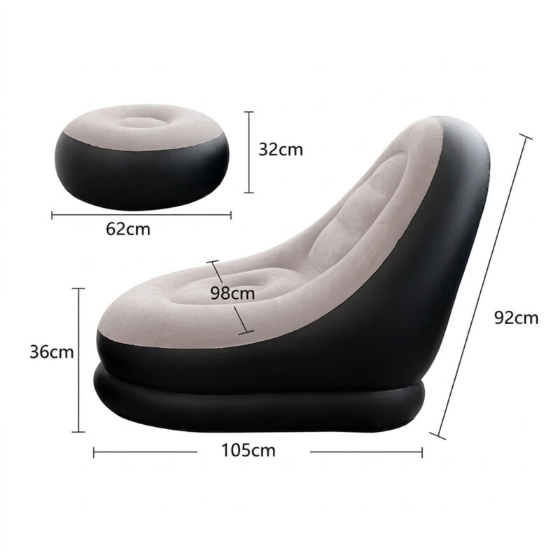 Inflatable-Lazy-Sofa-with-Footrest-5 Inflatable Lazy Sofa with Footrest for Indoor and Outdoor Use