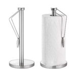 Stainless Steel Standing Paper Towel Holder with Tension Arm
