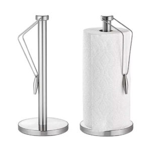 Stainless Steel Standing Paper Towel Holder with Tension Arm