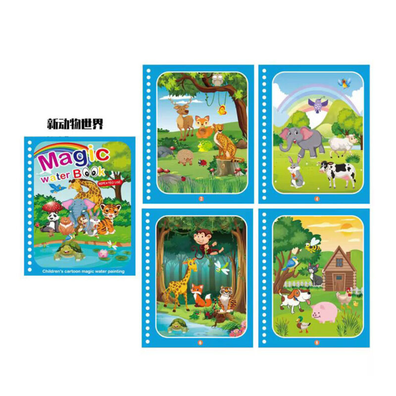 Water-Magic-Colouring-Book-5 Kids Water Magic Colouring Book with Reusable Pages