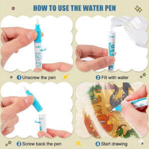 Water-Magic-Colouring-Book-7 Kids Water Magic Colouring Book with Reusable Pages