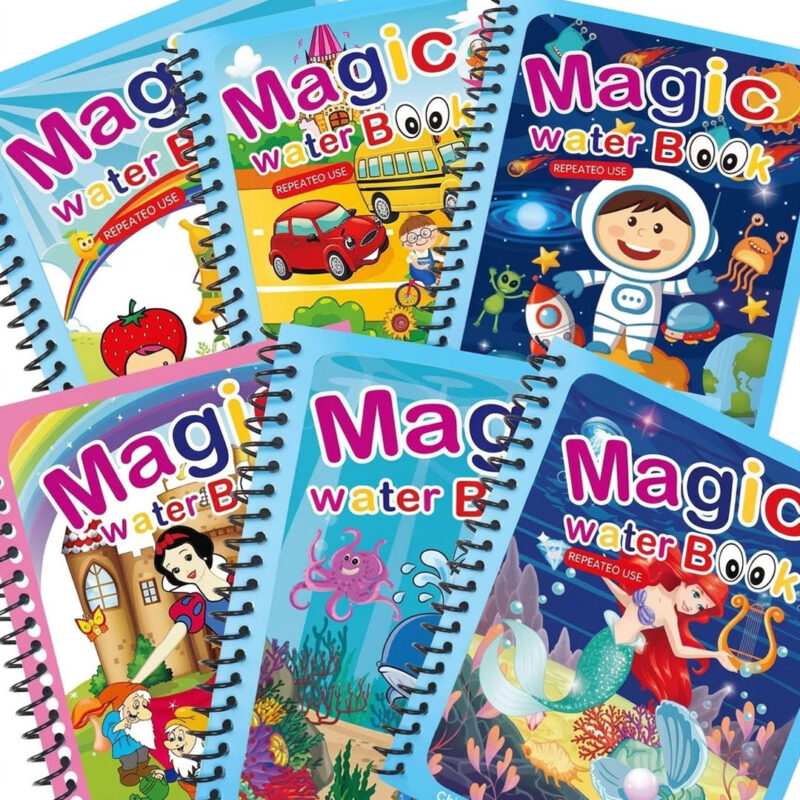Water-Magic-Colouring-Book-9 Kids Water Magic Colouring Book with Reusable Pages