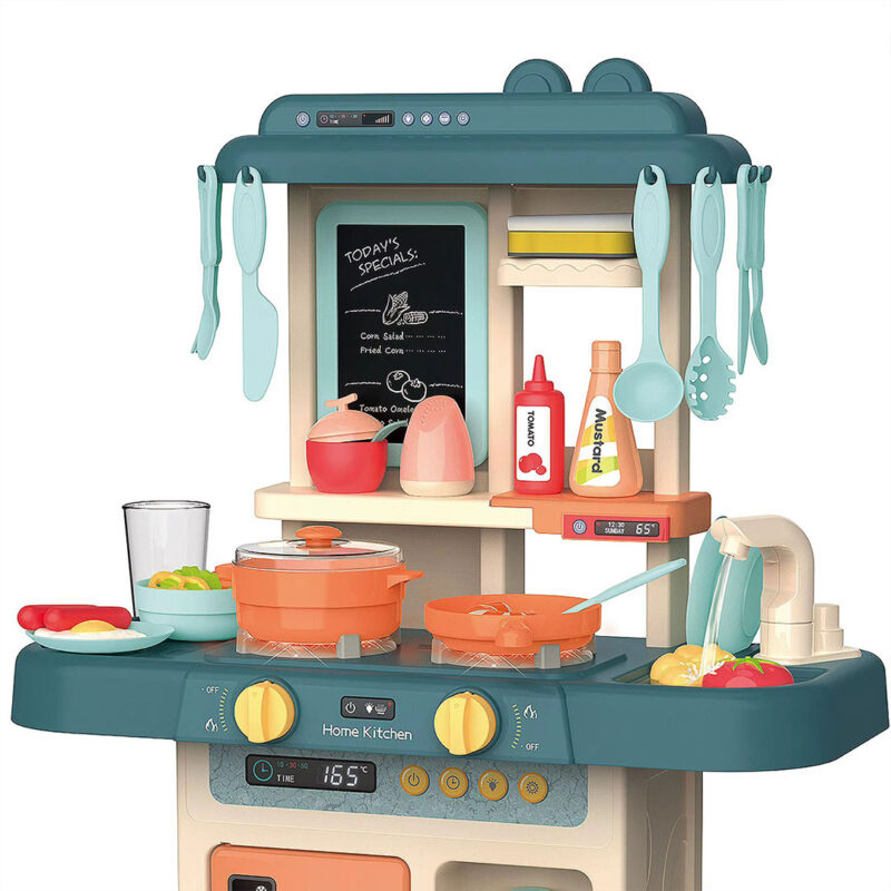 55pc Kids Kitchen Play Set with Light, Sound and Water