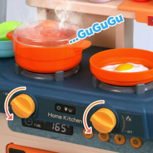 55pc Kids Kitchen Play Set with Light, Sound and Water