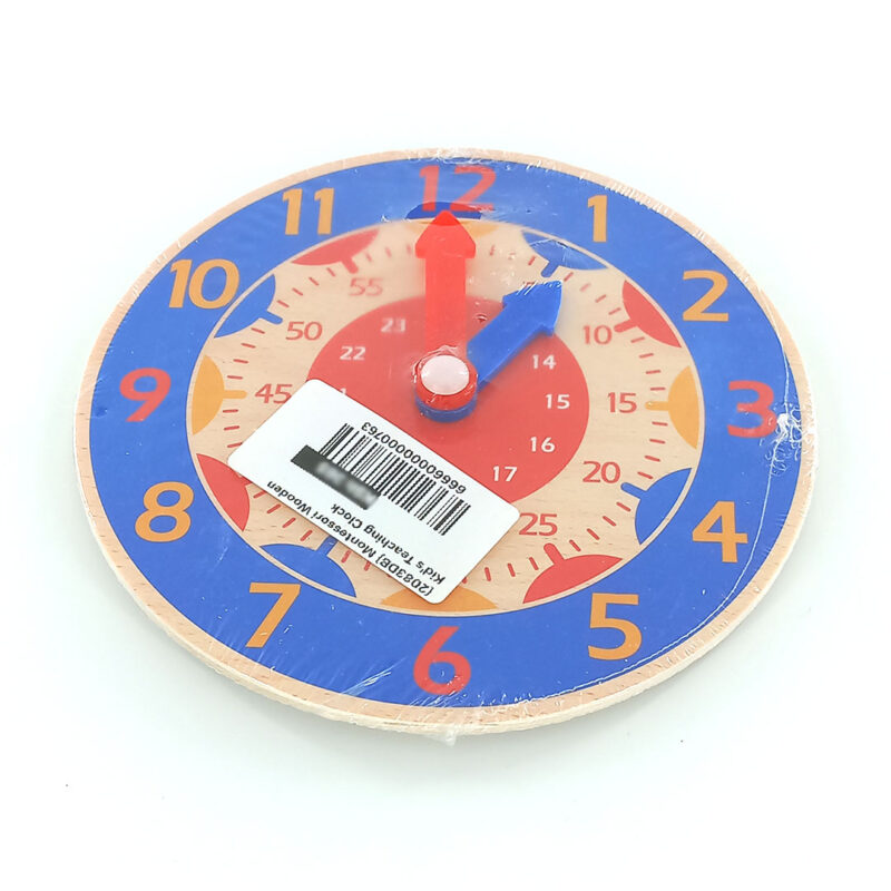 montessori-wooden-clock-3 Montessori Wooden Clock Toy for Teaching Kids