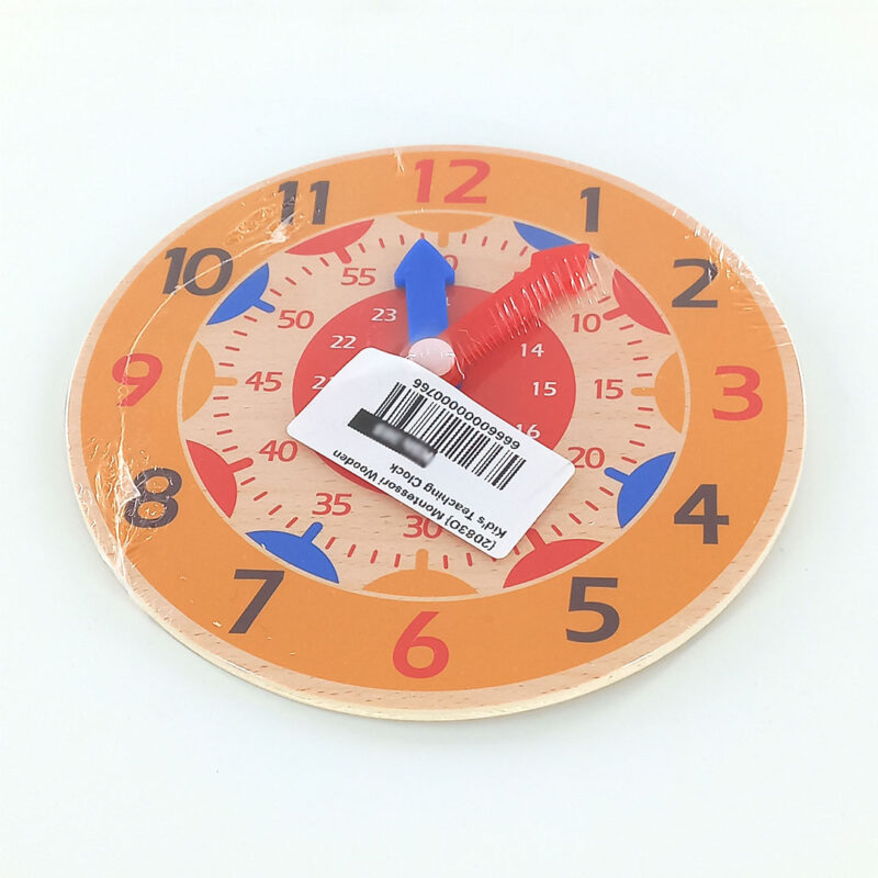 montessori-wooden-clock-5 Montessori Wooden Clock Toy for Teaching Kids