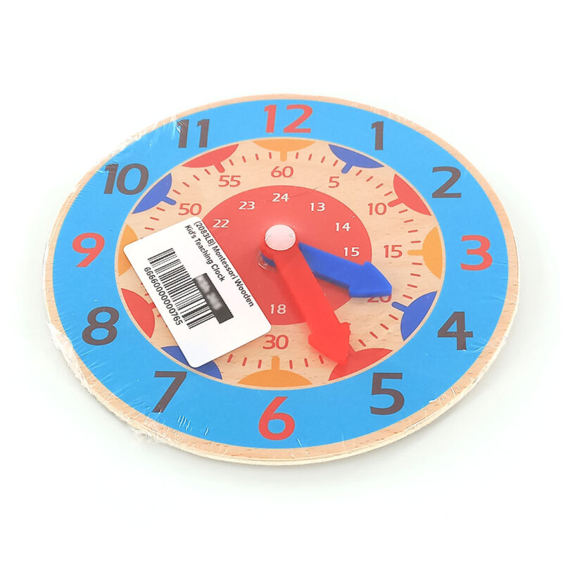 montessori-wooden-clock-7 Montessori Wooden Clock Toy for Teaching Kids