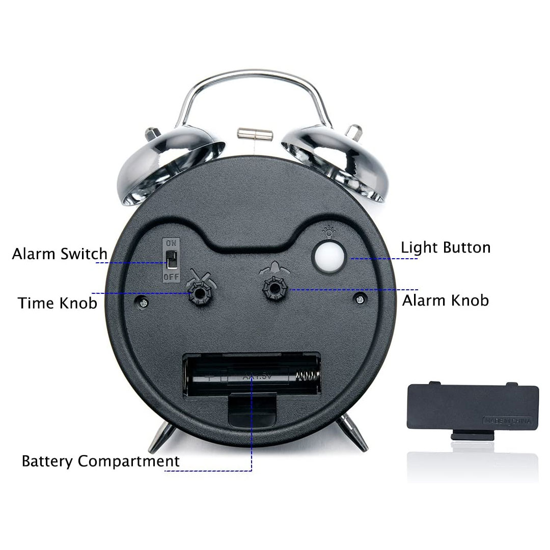 Retro Twin Bell Alarm Clock