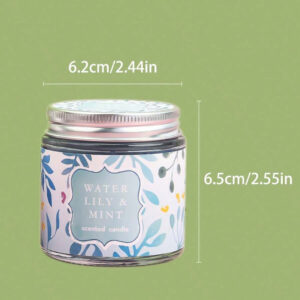Soy Wax Scented Candle in Glass Jar - 4 Floral Fragrances