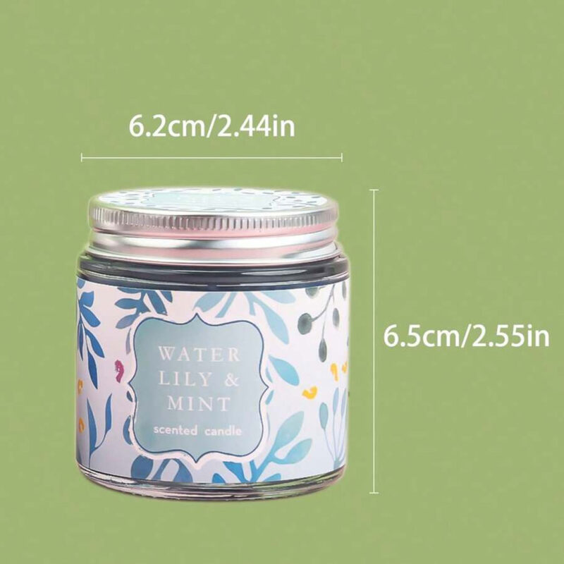 Soy Wax Scented Candle in Glass Jar - 4 Floral Fragrances