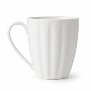300ml Porcelain Ribbed Mug