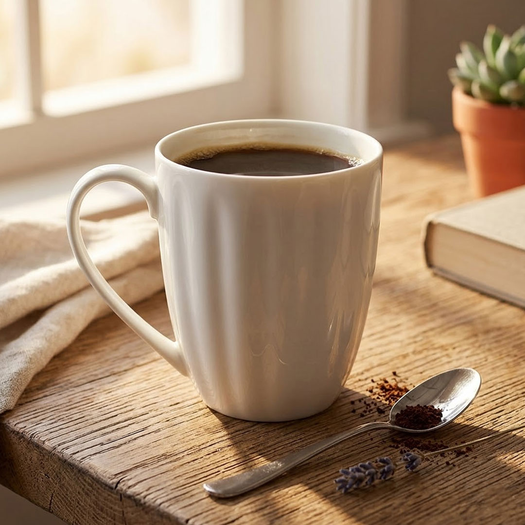300ml Porcelain Ribbed Mug
