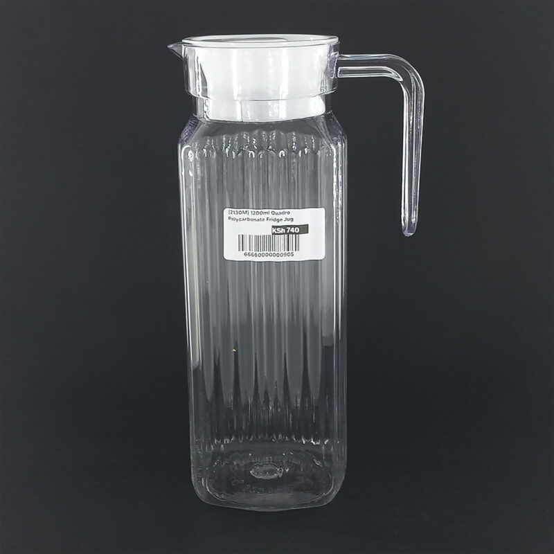 1200ml-polycarbonate-fridge-jug-1 1.2/1.7L Clear Polycarbonate Quadro Fridge Jug