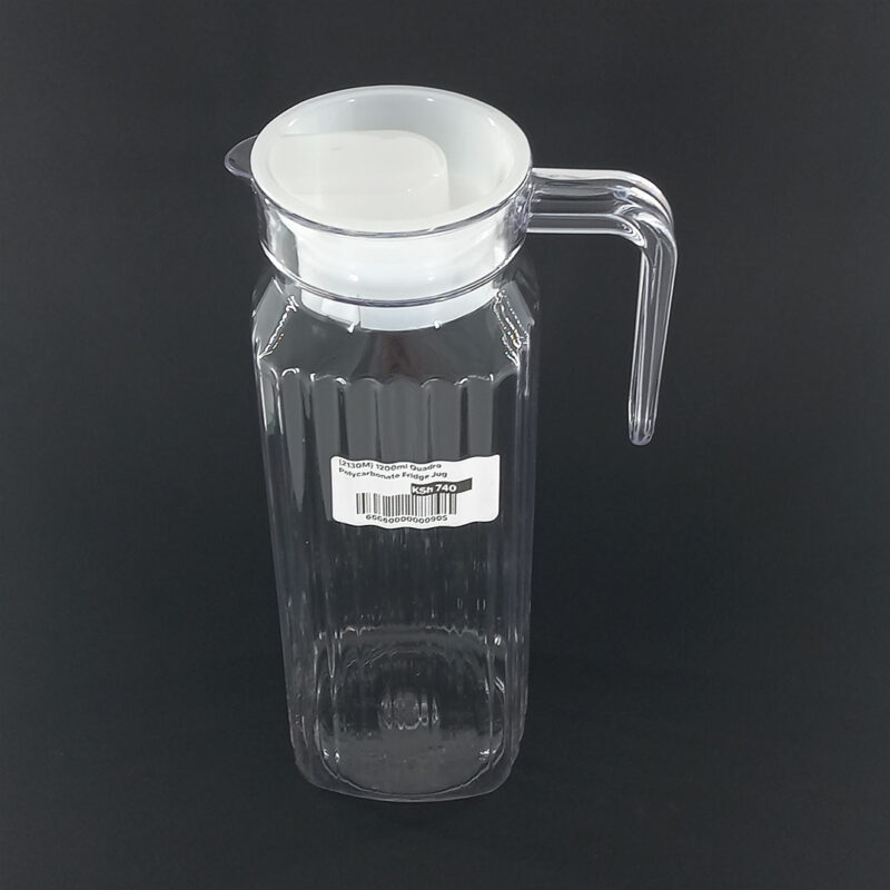 1200ml-polycarbonate-fridge-jug-2 1.2/1.7L Clear Polycarbonate Quadro Fridge Jug