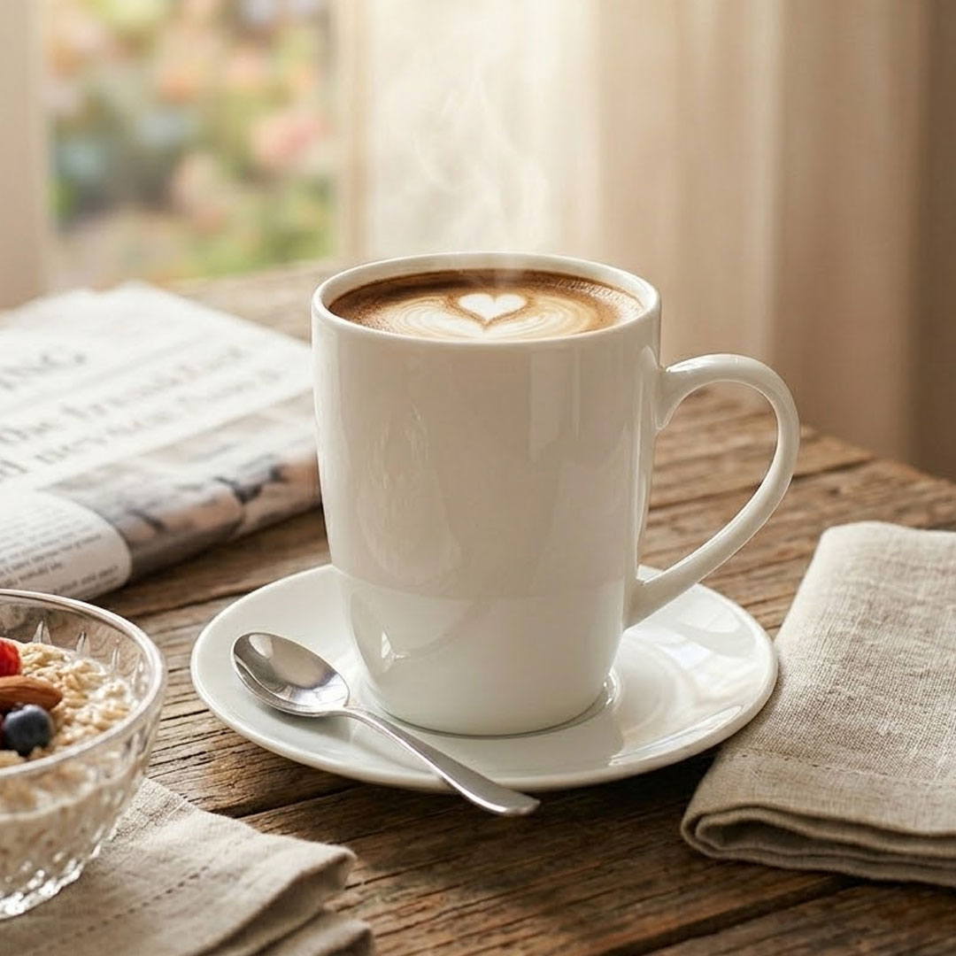 300ml White Porcelain Mug