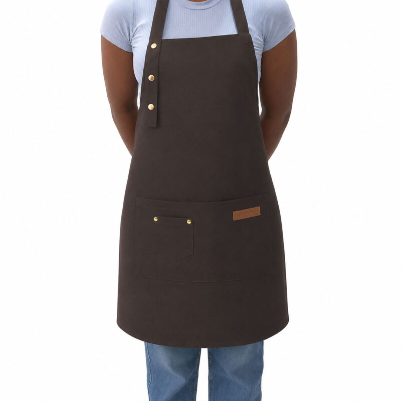 polyester-apron-10 Canvas Polyester Kitchen Apron with Pockets