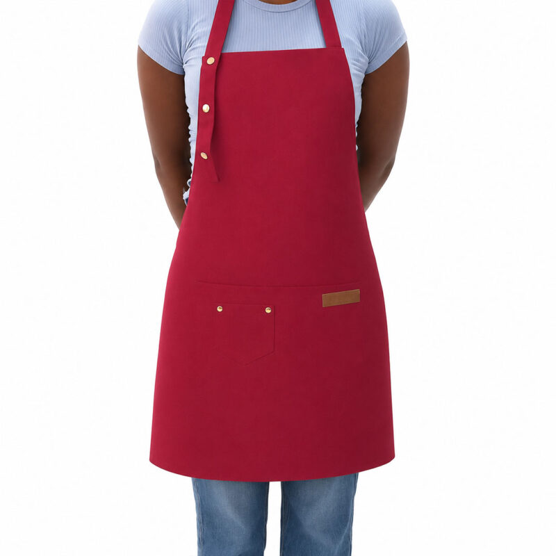 polyester-apron-12 Canvas Polyester Kitchen Apron with Pockets