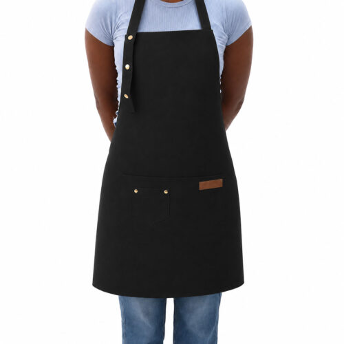 Canvas Polyester Kitchen Apron with Pockets