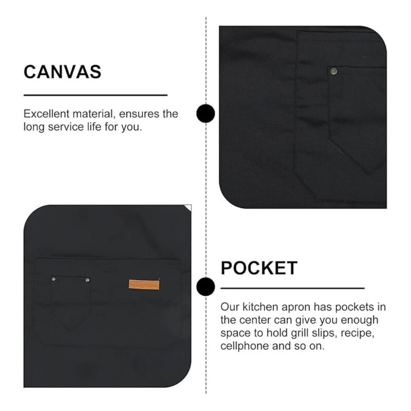 polyester-apron-8 Canvas Polyester Kitchen Apron with Pockets
