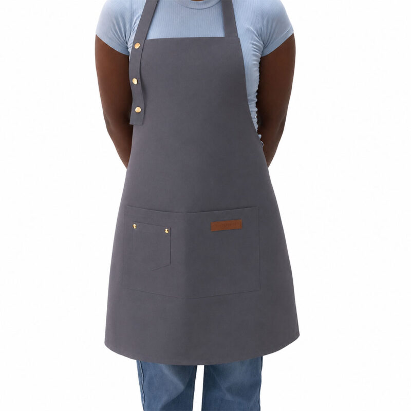 polyester-apron-9 Canvas Polyester Kitchen Apron with Pockets
