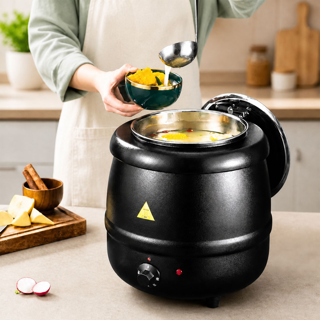 10L Electric Soup Warmer, 400W with 304 Steel Pot