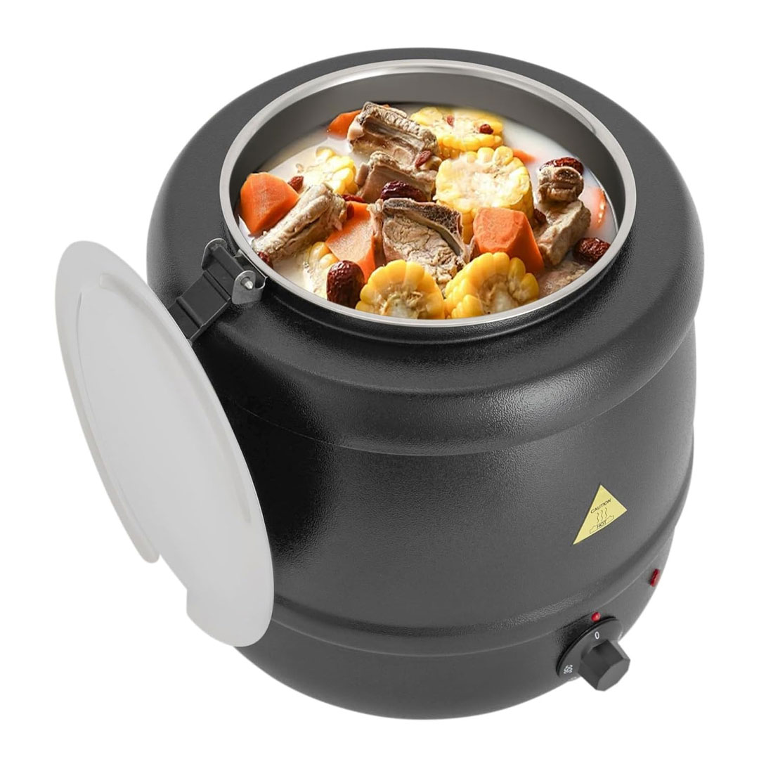 10L Electric Soup Warmer, 400W with 304 Steel Pot
