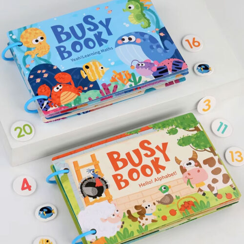 Montessori 10 Page Learning Busy Book for Toddlers