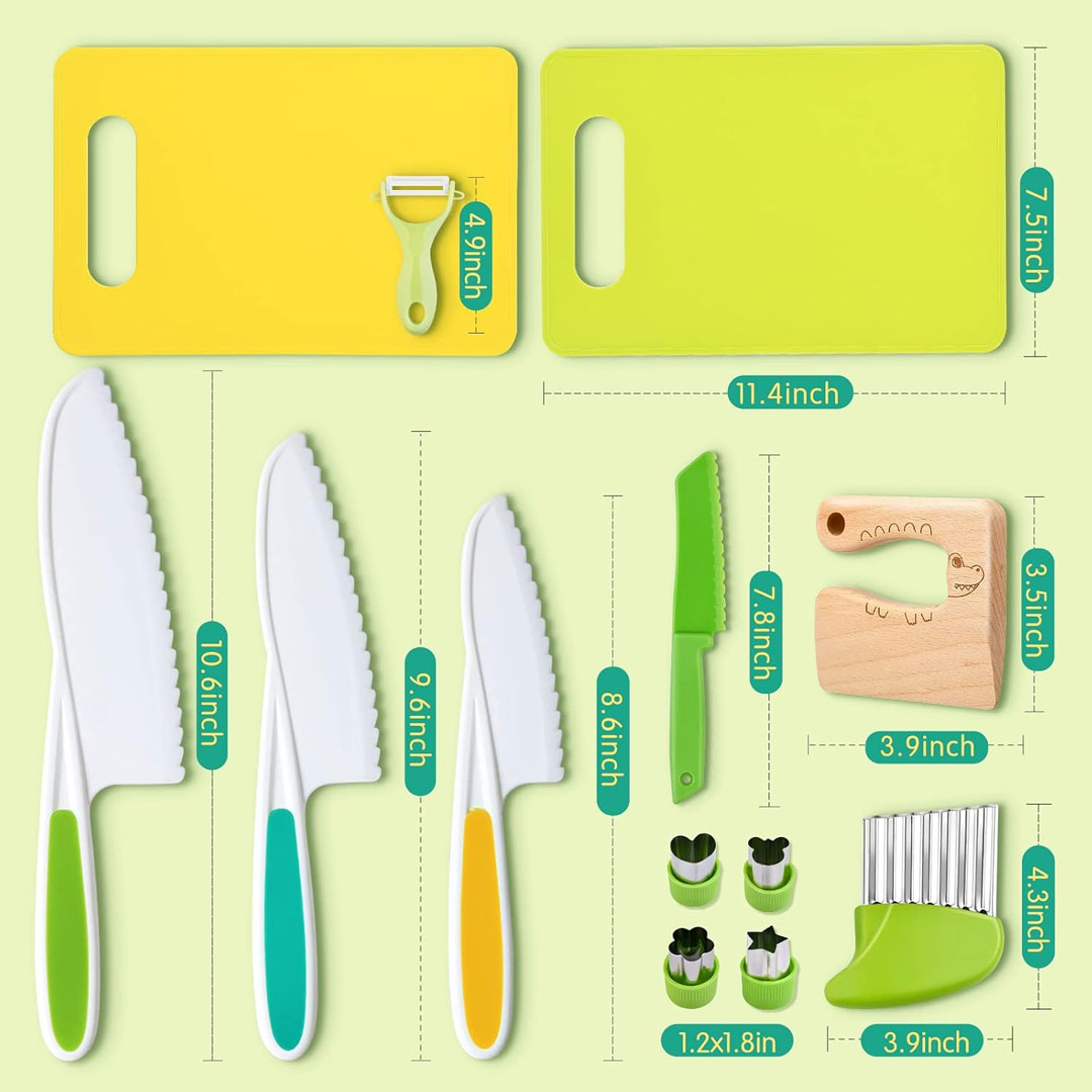 13pcs Montessori Kitchen Tools and Knife Set for Kids