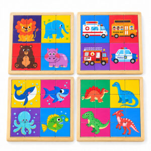 Montessori Double Sided Wooden Puzzle Board for Toddlers