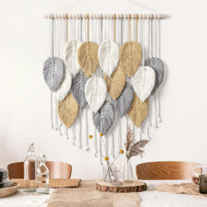 Brown,-Grey,-and-White-Macrame-Leaf-Wall-Hanging-60x80cm