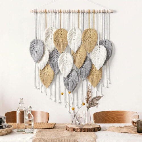 Brown,-Grey,-and-White-Macrame-Leaf-Wall-Hanging-60x80cm