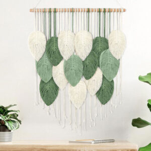 Green-and-White-Leaf-Wall-Hanging-Tapestry-60x80cm