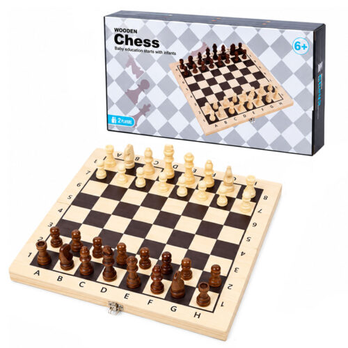 29x30cm Folding Wooden Chess Board Set