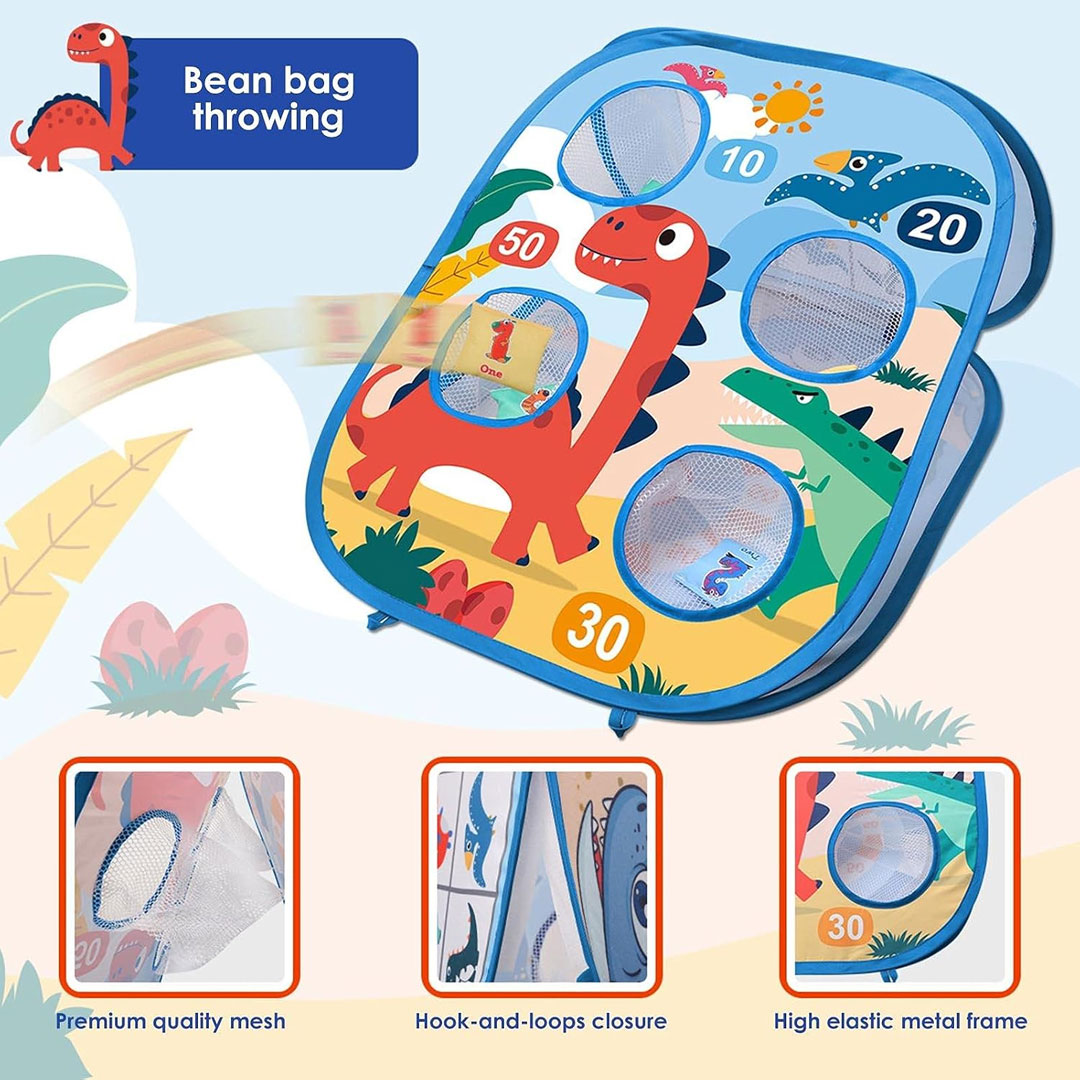 3 in 1 Sticky Dart Board and Bean Bag Toss Game Set for Kids