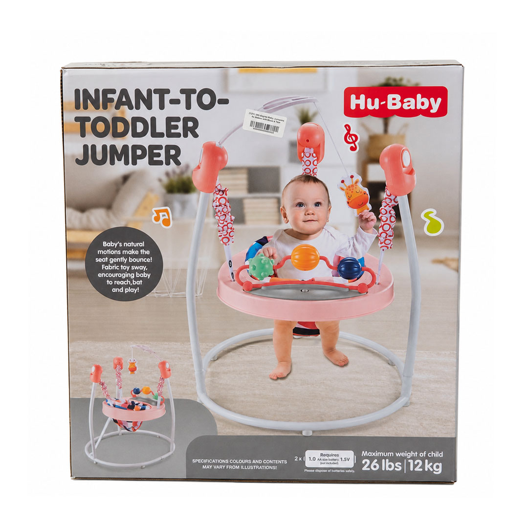 360 Degree Baby Jumperoo Bouncer Seat with Toy Arch