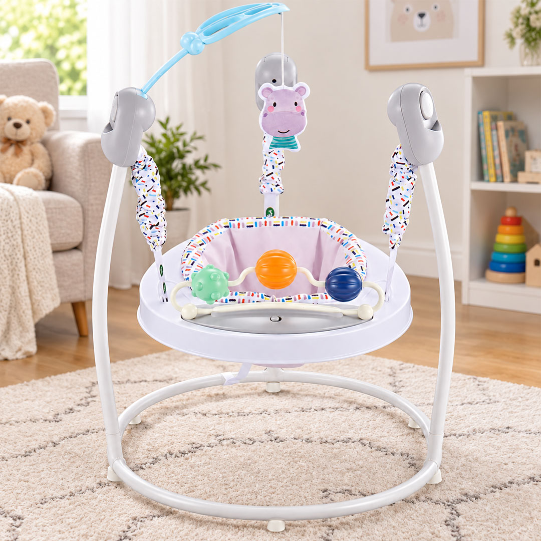 360 Degree Baby Jumperoo Bouncer Seat with Toy Arch